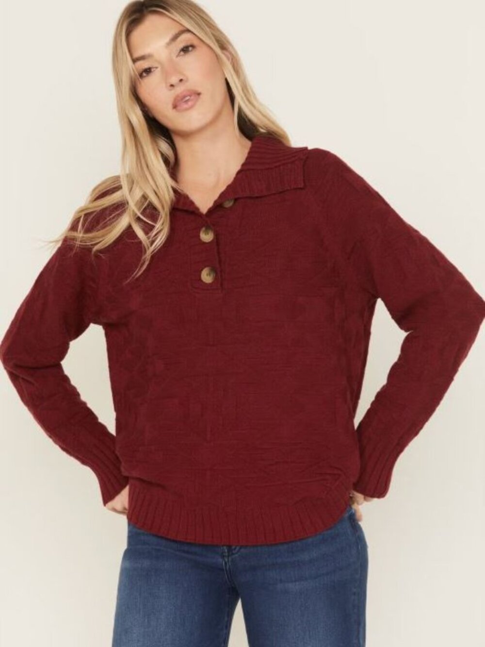 Ariat NWT Women's 1/4 Button-Down Sweater XL